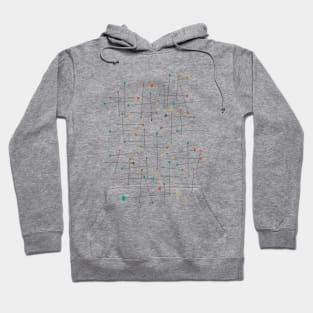 Funky Mid Century Lines And Dots Hoodie